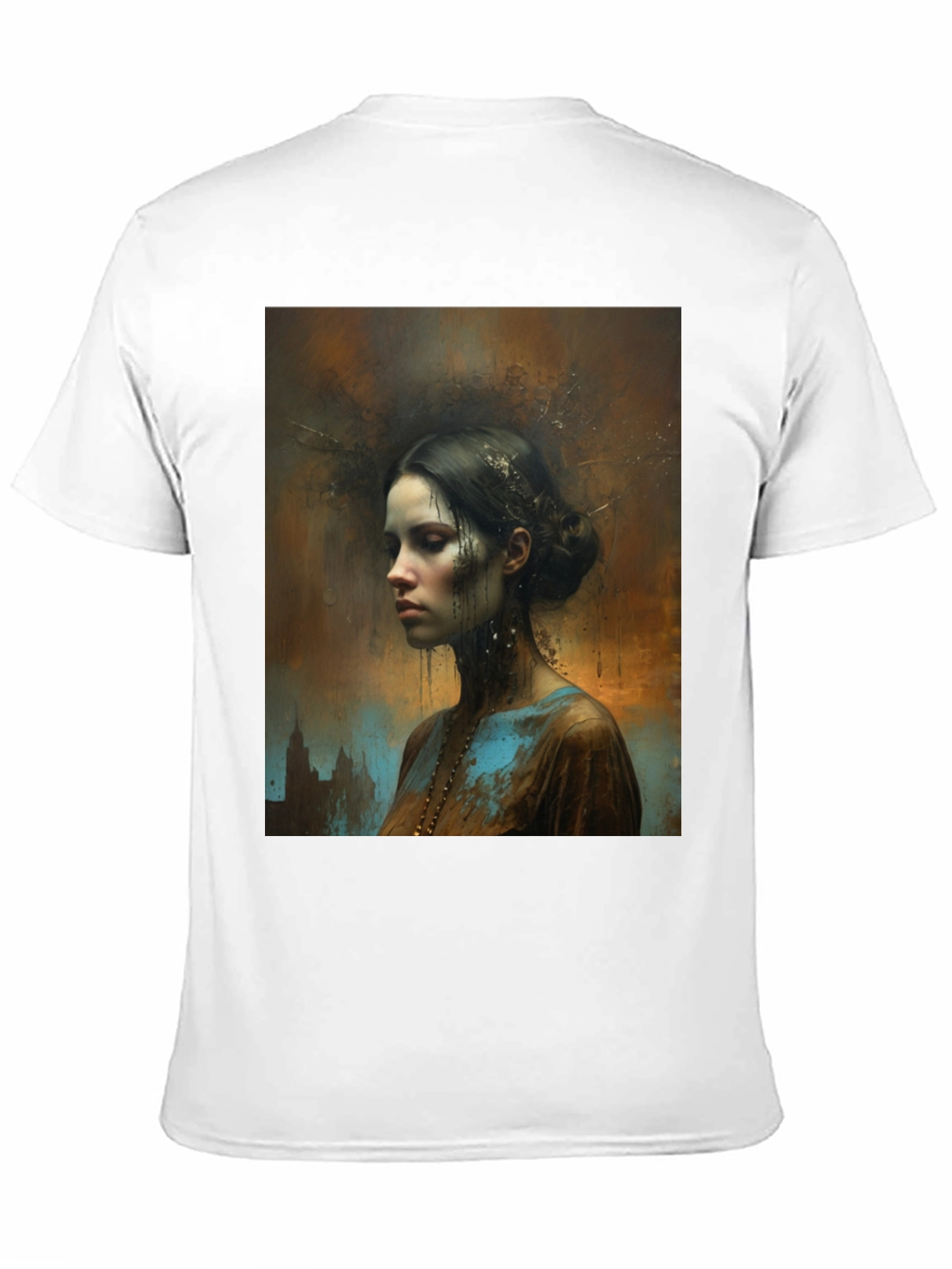 Artistic Portrait Black T-Shirt