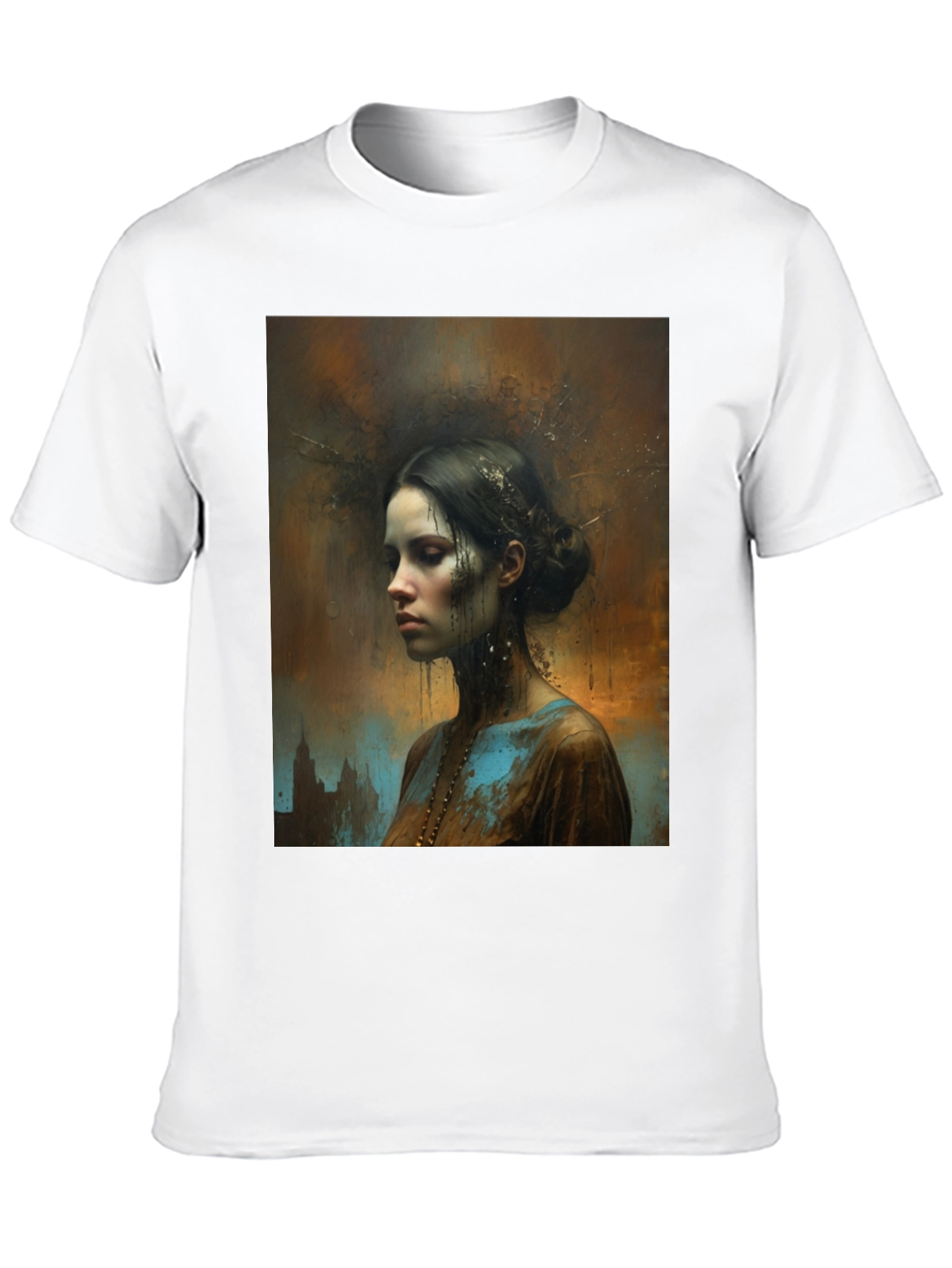 Artistic Portrait Black T-Shirt
