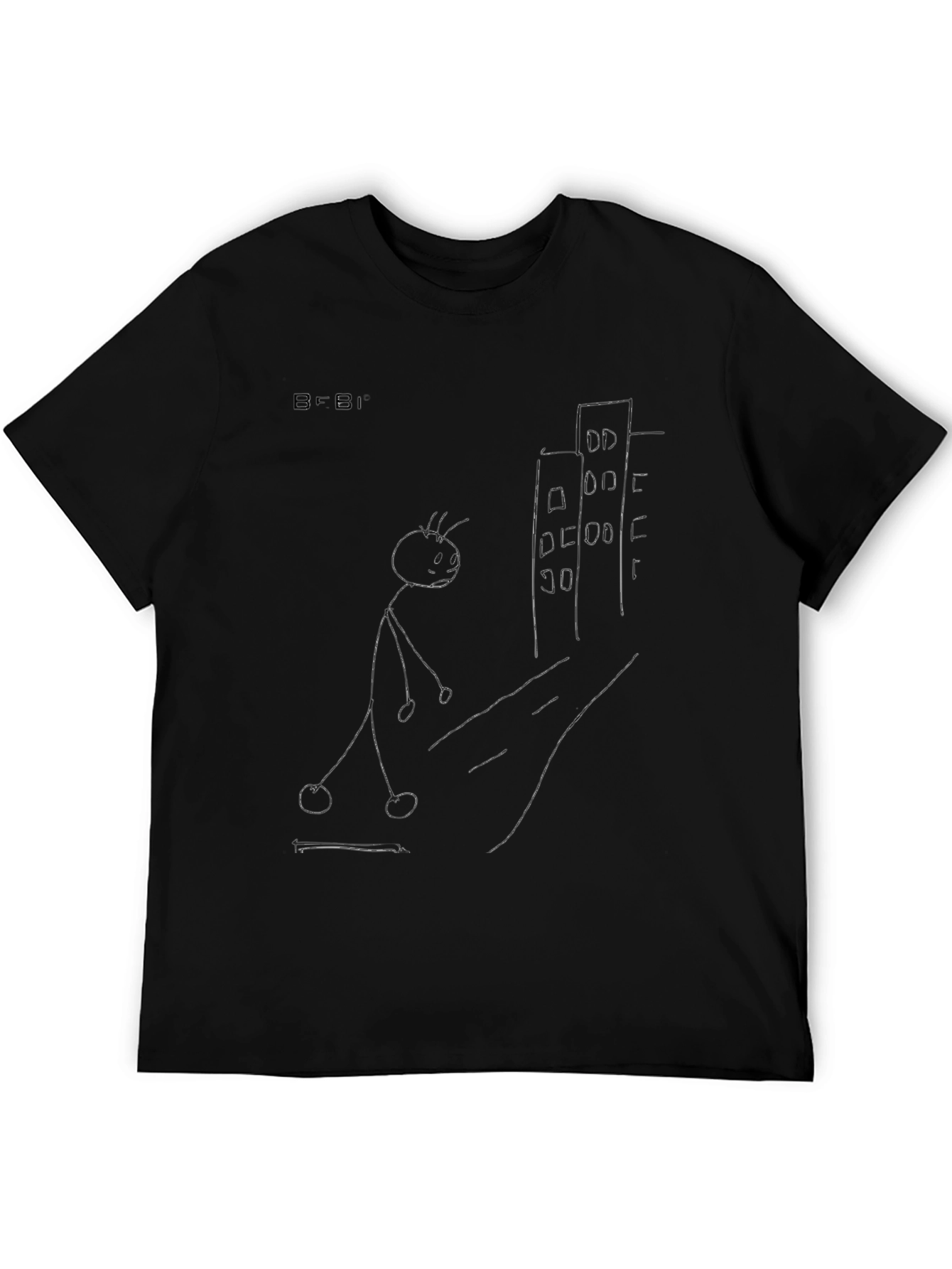 Stick Figure City Black T-Shirt